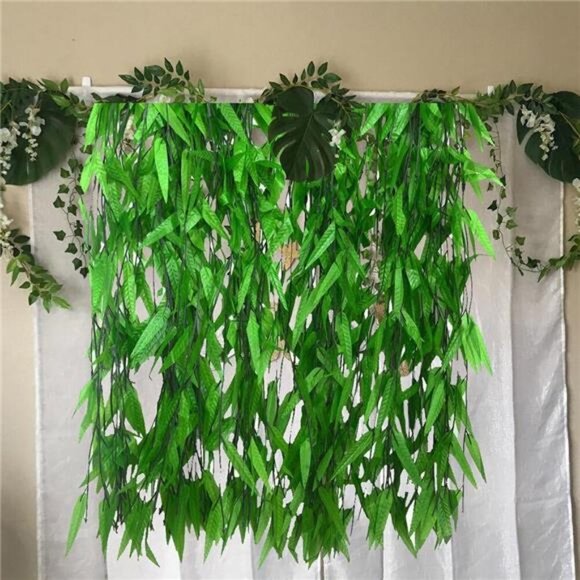 Bird Fiy 50 PCS 376 Feet Artificial Flower Greenery Wicker Rattan Vine - Picture 4 of 7